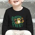 Leaping Into Pre-K Jumping Tree Frog Back To School Fun Graphic Toddler Long Sleeve Tee Leaping Into Pre-K Jumping Tree Frog Back To School Fun Graphic Toddler Long Sleeve Tee