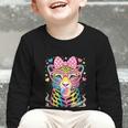 Leopard Glasses Blowing Bubble Gum Back To School Kids Graphic Toddler Long Sleeve Tee Leopard Glasses Blowing Bubble Gum Back To School Kids Graphic Toddler Long Sleeve Tee