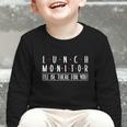 Lunch Monitor School Cafeteria Back To School Canteen Graphic Toddler Long Sleeve Tee Lunch Monitor School Cafeteria Back To School Canteen Graphic Toddler Long Sleeve Tee