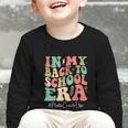 Math Coach In My Back To School Era Women Groovy Graphic Toddler Long Sleeve Tee Math Coach In My Back To School Era Women Groovy Graphic Toddler Long Sleeve Tee