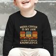 Media Center Is My Jam Library Reading Back To School Graphic Toddler Long Sleeve Tee