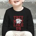 Not Like Bulldog Back To School Spirit M Graphic Toddler Long Sleeve Tee
