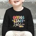 Office Staff Rocks Back To School Secretary Administrative Graphic Toddler Long Sleeve Tee