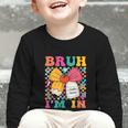 Pencil Bow Bruh I'm In Back To School Kindergarten Graphic Toddler Long Sleeve Tee