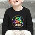 Preschool Crew Team Back To School First Day Of School Graphic Toddler Long Sleeve Tee