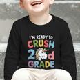Im Ready To Crush 2nd Grade Boy Unicorn Back To School Graphic Toddler Long Sleeve Tee Im Ready To Crush 2nd Grade Boy Unicorn Back To School Graphic Toddler Long Sleeve Tee