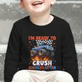 Ready To Crush Kindergarten Monster Truck Back To School Boy Graphic Toddler Long Sleeve Tee Ready To Crush Kindergarten Monster Truck Back To School Boy Graphic Toddler Long Sleeve Tee