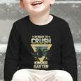 Ready To Crush Kindergarten Monster Truck Boy Back To School Graphic Toddler Long Sleeve Tee Ready To Crush Kindergarten Monster Truck Boy Back To School Graphic Toddler Long Sleeve Tee