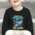 Ready To Explore 2nd Grade Kids Astronaut Back To School Graphic Toddler Long Sleeve Tee