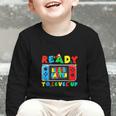 Retro Back To School Kindergarten Ready To Level Up Gamer Graphic Toddler Long Sleeve Tee Retro Back To School Kindergarten Ready To Level Up Gamer Graphic Toddler Long Sleeve Tee