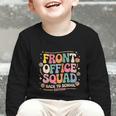 Retro Front Office Squad Back To School Edition Graphic Toddler Long Sleeve Tee Retro Front Office Squad Back To School Edition Graphic Toddler Long Sleeve Tee
