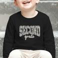 Retro Second Grade Back To School Boy Old Camo 2nd Grade Kid Graphic Toddler Long Sleeve Tee