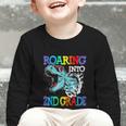 Roaring Into 2Nd Grade DinosaurRex Back To School Graphic Toddler Long Sleeve Tee