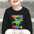 Roaring Into Pre-K Preschool Dinosaur Back To School Graphic Toddler Long Sleeve Tee Roaring Into Pre-K Preschool Dinosaur Back To School Graphic Toddler Long Sleeve Tee