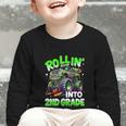 Rollin' Into 2nd Grade Monster Truck Back To School Boys Graphic Toddler Long Sleeve Tee