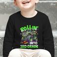 Rollin' Into 3rd Grade Monster Truck Back To School Boys Graphic Toddler Long Sleeve Tee Rollin' Into 3rd Grade Monster Truck Back To School Boys Graphic Toddler Long Sleeve Tee