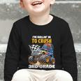 Rollin Crush Monster Truck Back To School 3rd Grade Boys Graphic Toddler Long Sleeve Tee