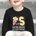 S Is For Sixth Grade Back To School Pencil Bow 6th Grade Kid Graphic Toddler Long Sleeve Tee S Is For Sixth Grade Back To School Pencil Bow 6th Grade Kid Graphic Toddler Long Sleeve Tee