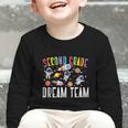 Second Grade Dream Team Astronaut 2nd Grade Back To School Graphic Toddler Long Sleeve Tee