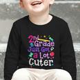 Second Grade Just Got Cuter Cute 2nd Grade Back To School Graphic Toddler Long Sleeve Tee Second Grade Just Got Cuter Cute 2nd Grade Back To School Graphic Toddler Long Sleeve Tee