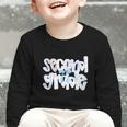 Second Grade Student Back To School Pastel Floral Bow Graphic Toddler Long Sleeve Tee