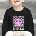 Second Grade Vibes Groovy Back To School 2nd Grade Girls Kid Graphic Toddler Long Sleeve Tee Second Grade Vibes Groovy Back To School 2nd Grade Girls Kid Graphic Toddler Long Sleeve Tee
