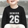 Senior 26 Class Of 2026 Front Back Grad Back To School Graphic Toddler Long Sleeve Tee