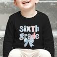 Sixth Grade Coquette Bow Pencil First Day Back To School Graphic Toddler Long Sleeve Tee Sixth Grade Coquette Bow Pencil First Day Back To School Graphic Toddler Long Sleeve Tee