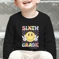 Sixth Grade Squad Smile Face 6th Grade Back To School Graphic Toddler Long Sleeve Tee