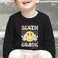 Sixth Grade Vibes Smile Face 6th Grade Team Back To School Graphic Toddler Long Sleeve Tee Sixth Grade Vibes Smile Face 6th Grade Team Back To School Graphic Toddler Long Sleeve Tee
