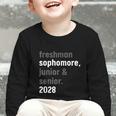 Sophomore Class Of 2028 Shirt Back To School High School Tee Graphic Toddler Long Sleeve Tee