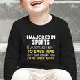 Sports Management Major For Back To School Graphic Toddler Long Sleeve Tee