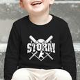 Storm Baseball Back To School Spirit Graphic Toddler Long Sleeve Tee