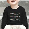 Stranger Wall Alphabet Lights Spooky Back To School Graphic Toddler Long Sleeve Tee Stranger Wall Alphabet Lights Spooky Back To School Graphic Toddler Long Sleeve Tee