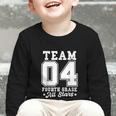Team 4th Grade All-Stars Back To School Sports Jersey Graphic Toddler Long Sleeve Tee