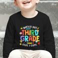 Watch Out Third Grade Here I Come 3rd Grade Back To School Graphic Toddler Long Sleeve Tee Watch Out Third Grade Here I Come 3rd Grade Back To School Graphic Toddler Long Sleeve Tee