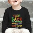 Welcome Back To School Kinder Garten First Day Of School Kid Graphic Toddler Long Sleeve Tee