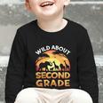 Wild About Second Grade Zoo Animals Back To School Safari Graphic Toddler Long Sleeve Tee