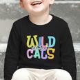 Wildcats School Spirit Groovy Back To School Girls Graphic Toddler Long Sleeve Tee Wildcats School Spirit Groovy Back To School Girls Graphic Toddler Long Sleeve Tee