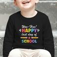 Woo-Hoo Happy Last Day Of School Fun Back To School Graphic Toddler Long Sleeve Tee Woo-Hoo Happy Last Day Of School Fun Back To School Graphic Toddler Long Sleeve Tee