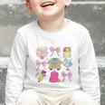 Back To School Coquette School Bus Pencil Graphic Toddler Long Sleeve Tee