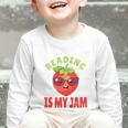 Back To School Reading Is My Jam School Librarian Premium Tri-Blend Graphic Toddler Long Sleeve Tee
