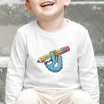 Back To School Seventh Grade Sloth Hanging Out In 7th Grade Performance Graphic Toddler Long Sleeve Tee