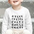 Biblical Alphabet Religious Christian Kids Back To School Graphic Toddler Long Sleeve Tee