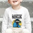 Classroom Ninja Academics In Disguise Back To School Student Graphic Toddler Long Sleeve Tee