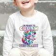 Crush 3rd Grade Girls Back To School Unicorn First Day Cute Graphic Toddler Long Sleeve Tee