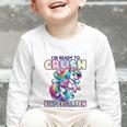 Crush Kindergarten Girls Back To School Unicorn First Day Graphic Toddler Long Sleeve Tee