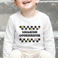Education Coordinator Groovy Back To School Checkered Graphic Toddler Long Sleeve Tee Education Coordinator Groovy Back To School Checkered Graphic Toddler Long Sleeve Tee