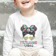 Fifth Grade Vibes Messy Hair Bun Girl Back To School 5th Graphic Toddler Long Sleeve Tee Fifth Grade Vibes Messy Hair Bun Girl Back To School 5th Graphic Toddler Long Sleeve Tee