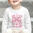First Day Of 1st Grade Coquette Back To School Girls Kids Graphic Toddler Long Sleeve Tee